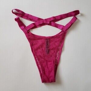 Victoria's Secret High-Rise High Leg Criss-Cross Brazilian Lace Panty Medium